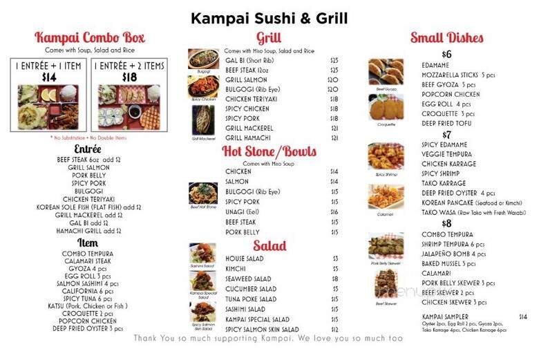 Lee Sushi - Newark, CA menu_pic