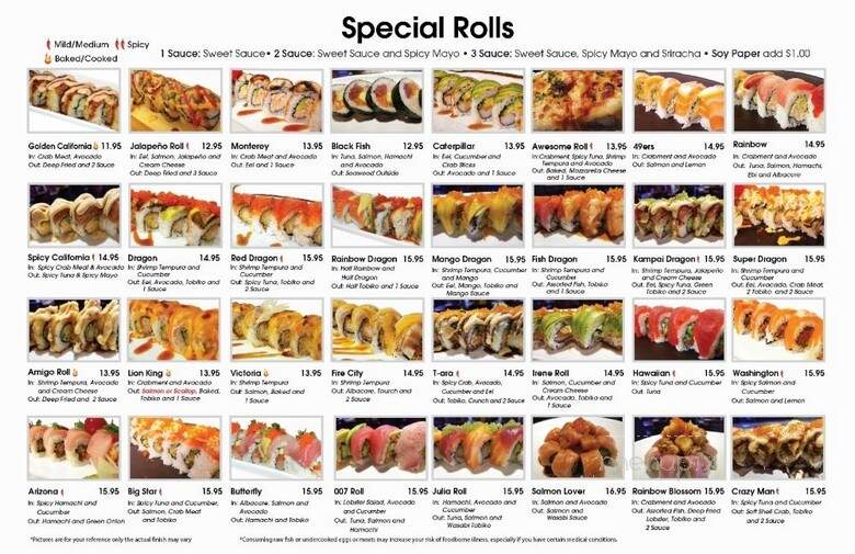 Lee Sushi - Newark, CA menu_pic