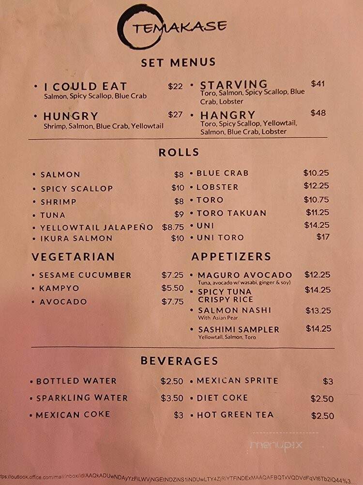 Temakase Miami - Miami Beach, FL menu_pic