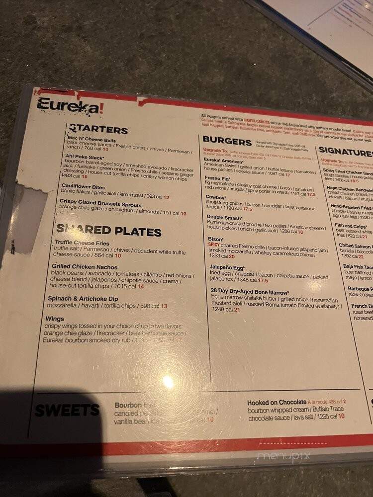 Eureka - Santa Clara, CA menu_pic