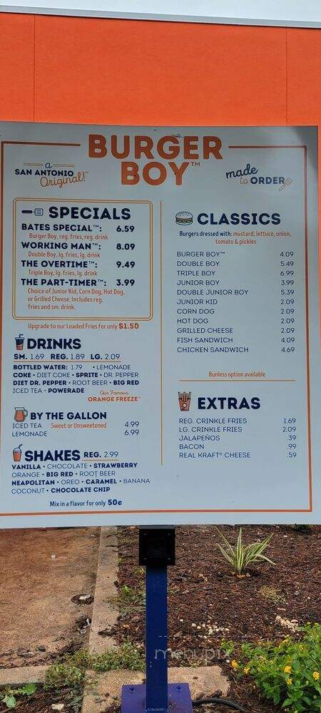 Burger Boy - San Antonio, TX menu_pic
