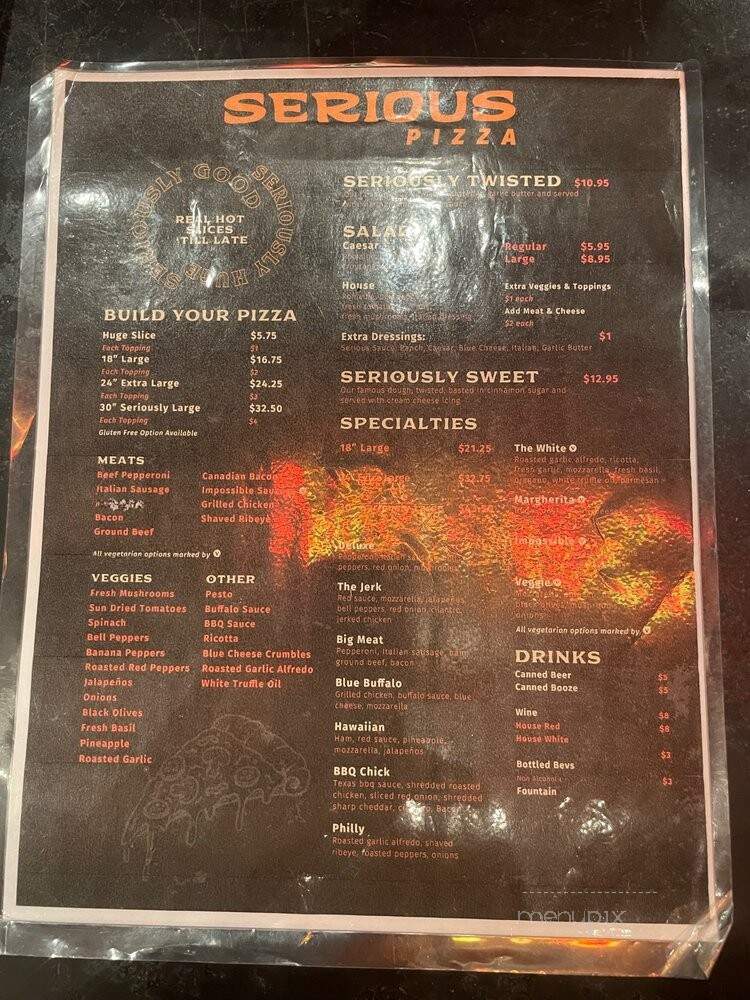 Serious Pizza - Fort Worth, TX menu_pic