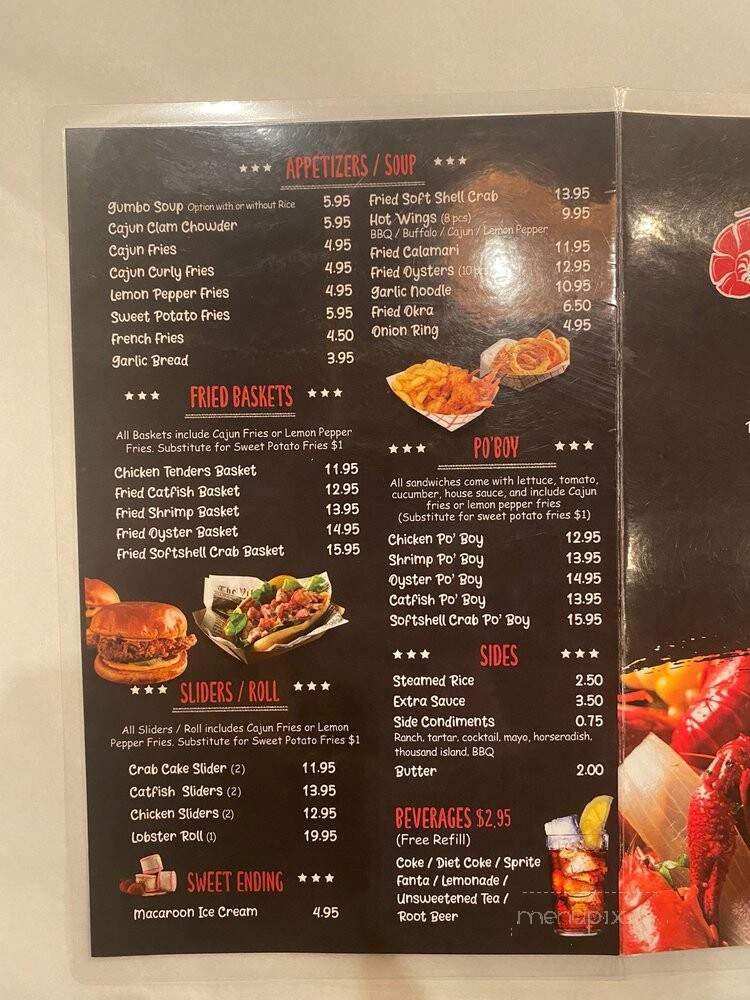 Cajun Crack'n - San Jose, CA menu_pic