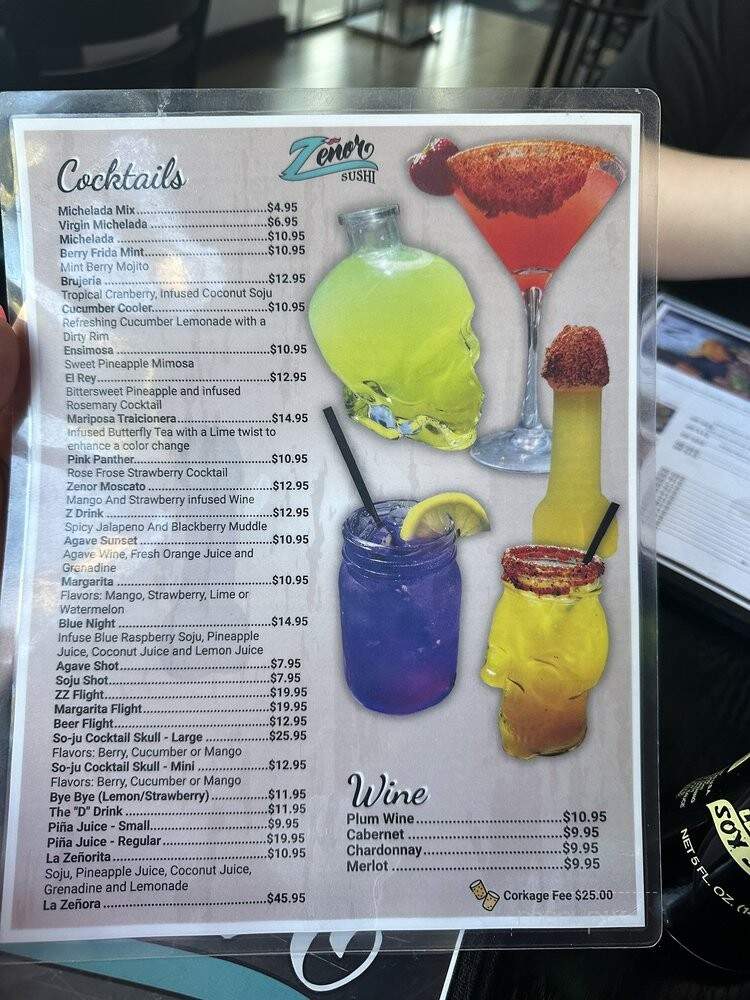 Zenor Sushi - Granada Hills, CA menu_pic