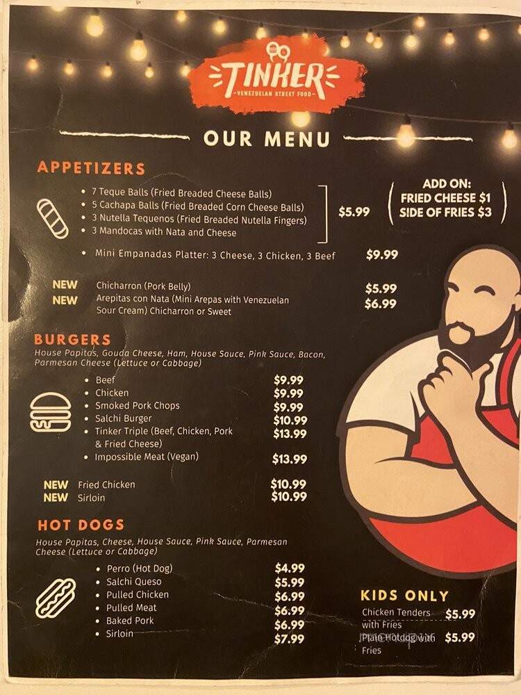 Tinker Food Truck - Gainesville, FL menu_pic