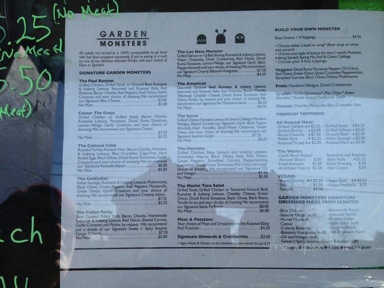 Garden Monsters - Portland, OR menu_pic