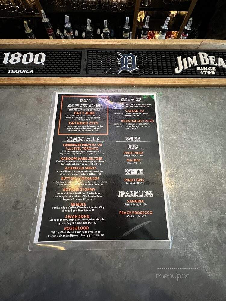 Barcade - Detroit, MI menu_pic