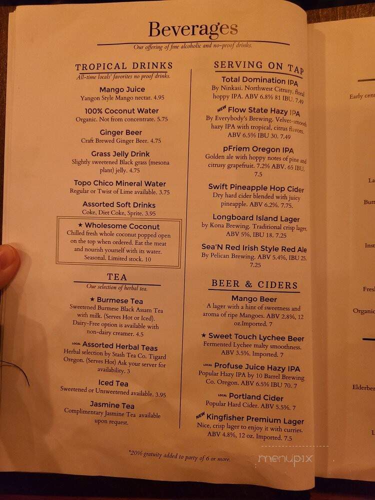 Burma Joy - Portland, OR menu_pic