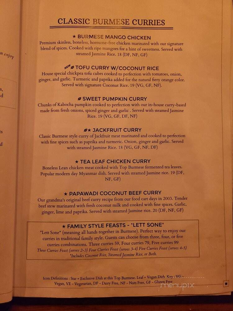 Burma Joy - Portland, OR menu_pic