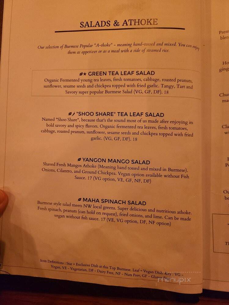 Burma Joy - Portland, OR menu_pic