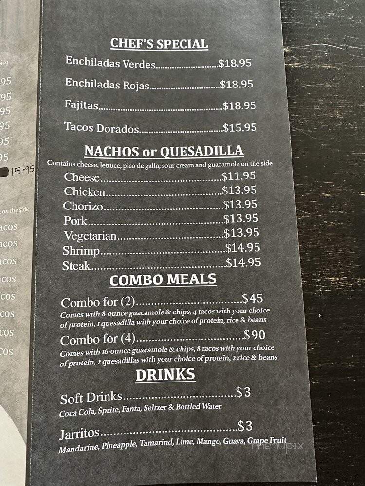 Burritos & Tacos Mexica - Westwood, NJ menu_pic