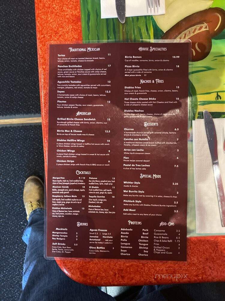 Diablo's Birrieria & Taqueria - Poulsbo, WA menu_pic