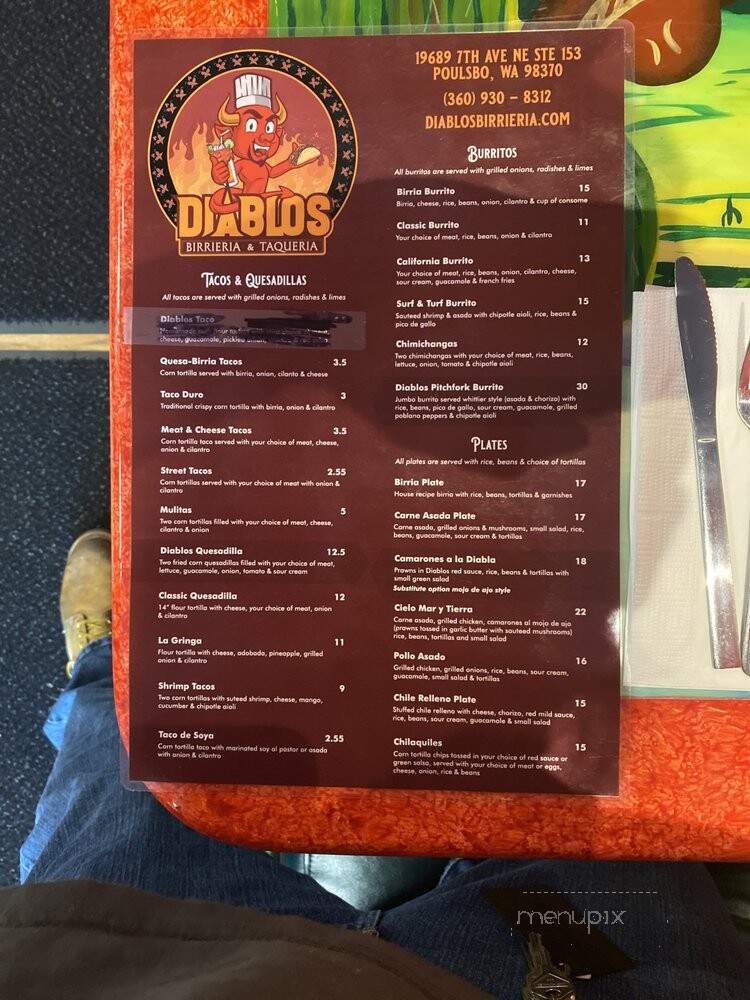 Diablo's Birrieria & Taqueria - Poulsbo, WA menu_pic