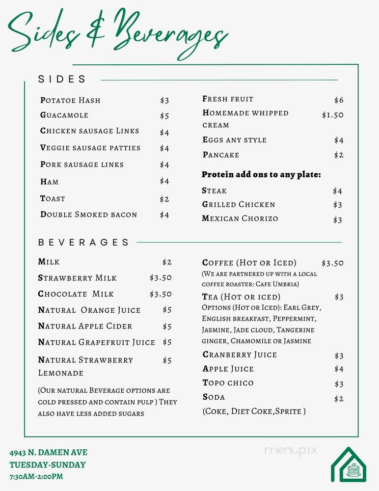 Eighty Eight Eggs - Chicago, IL menu_pic