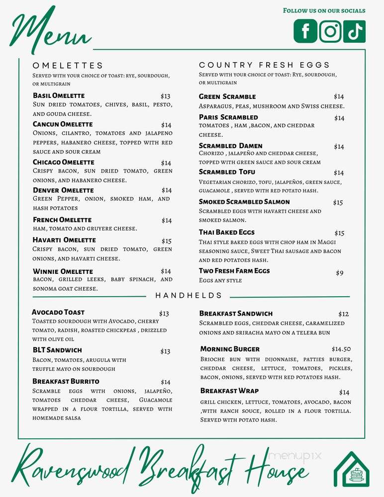 Eighty Eight Eggs - Chicago, IL menu_pic