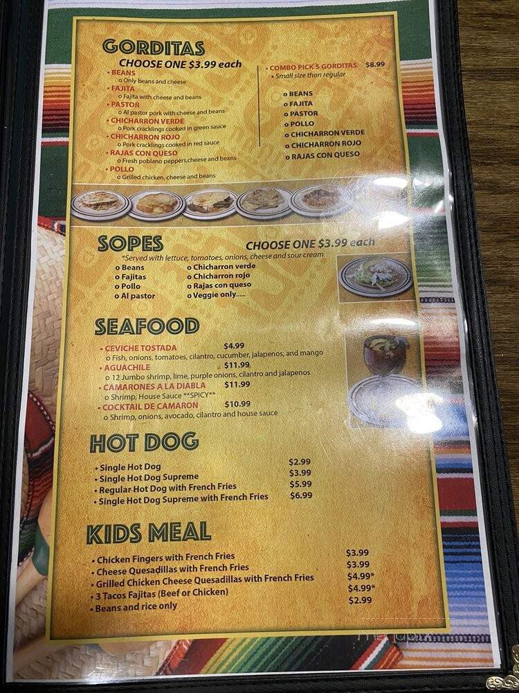 El Porton Tacos & Gorditas - Cypress, TX menu_pic