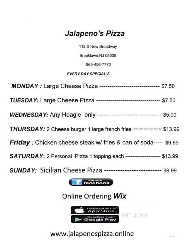 Jalapeno's Pizza - Brooklawn, NJ