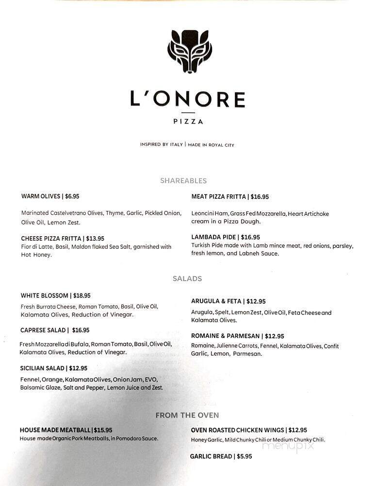 L'Onore Pizza - New Westminster, BC