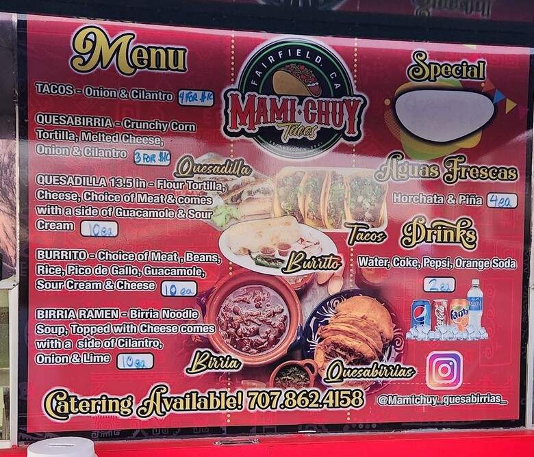 Mami Chuy Tacos - Fairfield, CA menu_pic