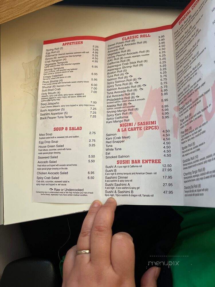 Mizu Sushi & Hibachi Express - Indianapolis, IN menu_pic