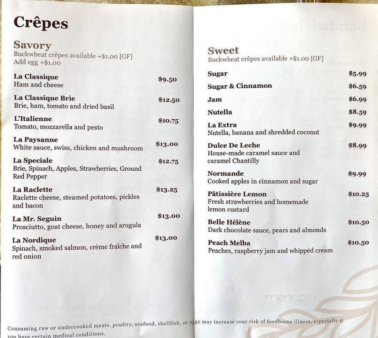 Oh Lala by La Francaise - Breckenridge, CO menu_pic