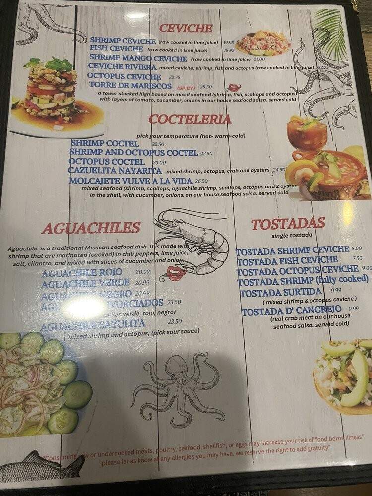 Riviera Nayarit - Nashua, NH menu_pic