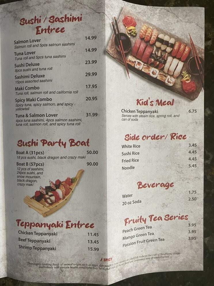 Sushi Kaku - Marlborough, MA menu_pic