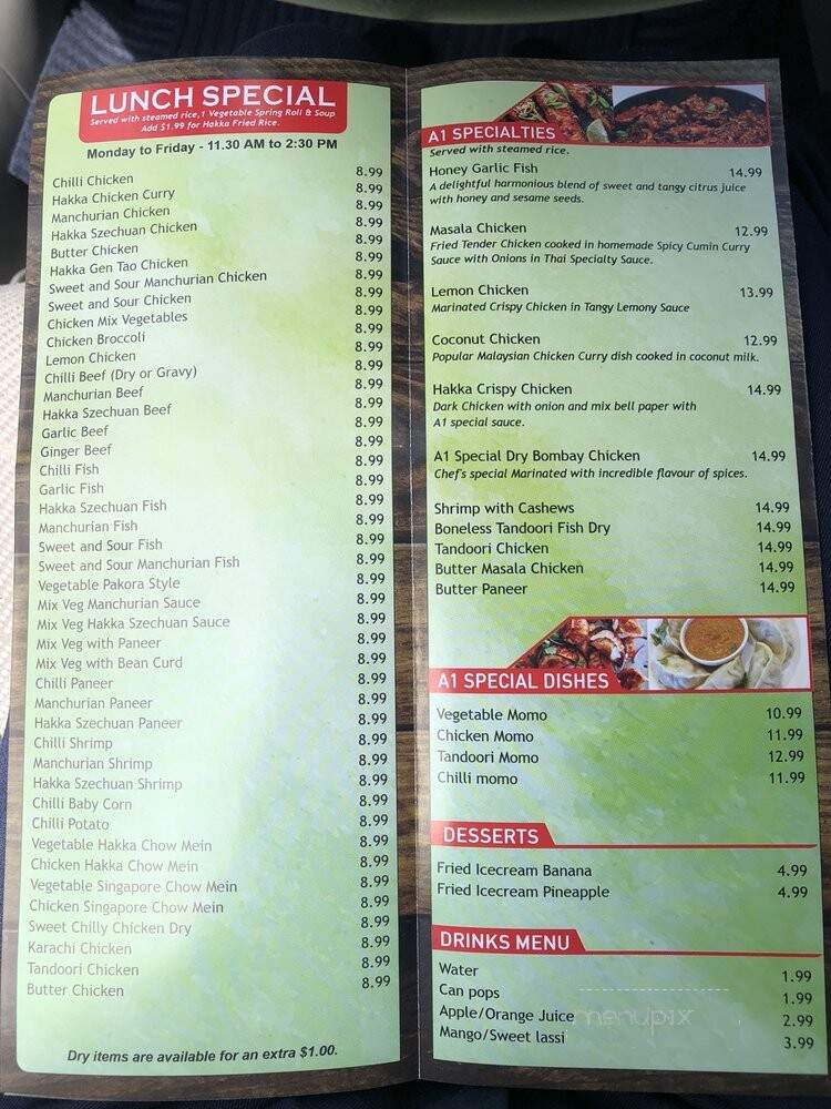 A1 Hakka House - Mississauga, ON menu_pic
