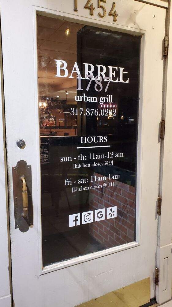 Barrel 1787 Urban Grill - Indianapolis, IN menu_pic