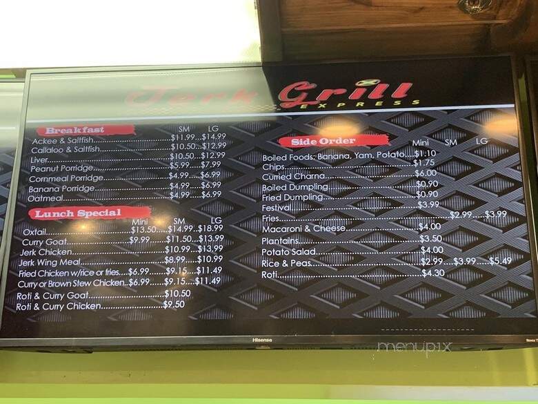 Jerk Grill Express - Coral Springs, FL menu_pic