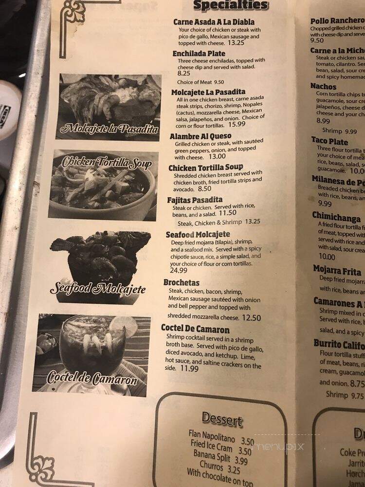 La Pasadita Mexican Restaurant - Little Rock, AR menu_pic