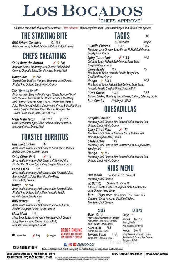 Los Bocados LB2 - Boca Raton, FL menu_pic