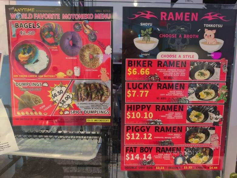 Motoneko Cafe - Sarasota, FL menu_pic