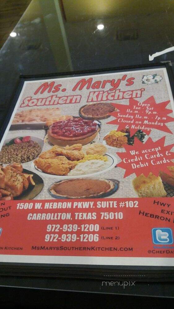 Ms Marys Southern Kitchen - Coppell, TX menu_pic