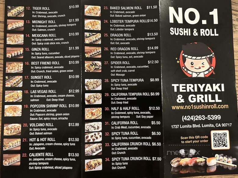 No. 1 Sushi & Roll - Lomita, CA menu_pic