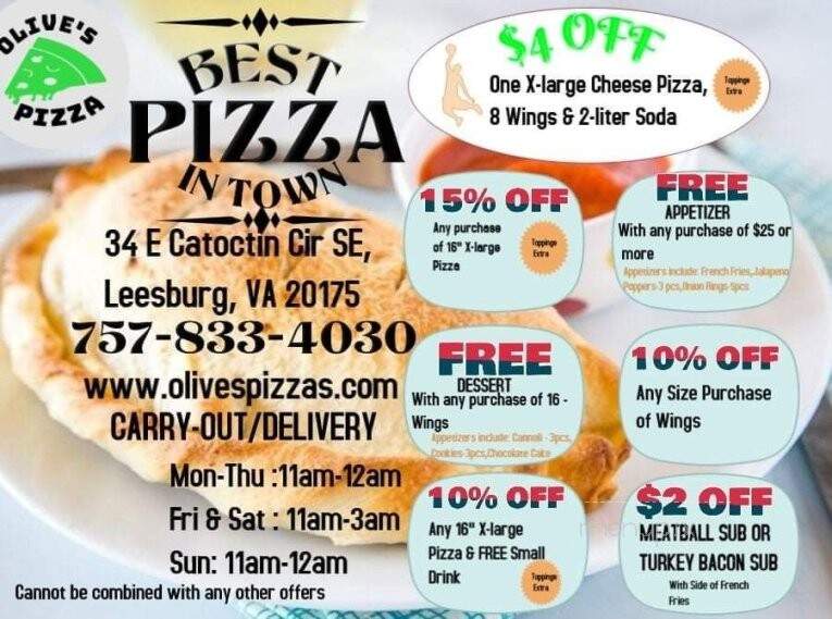 Olive's Pizza - Leesburg, VA