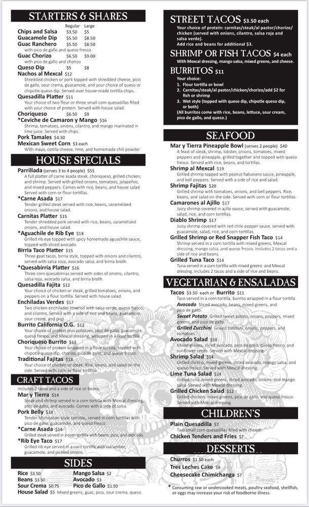 The Mexcal - La Crosse, WI menu_pic