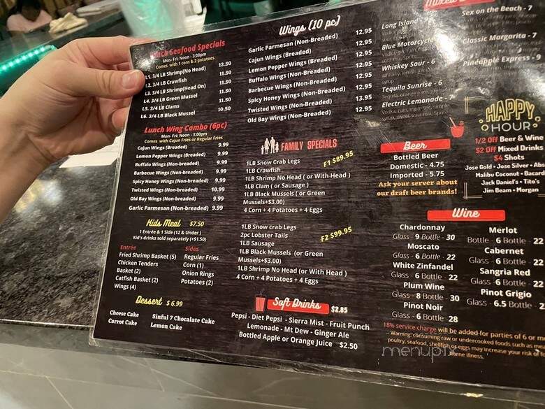 The Twisted Crab - Chesapeake, VA menu_pic