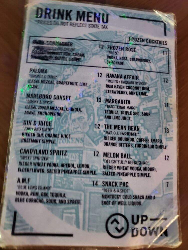 Up-Down - Nashville, TN menu_pic