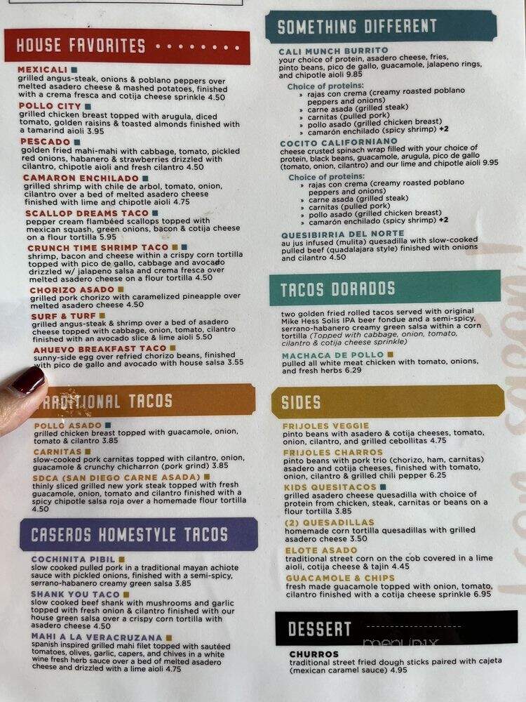 City Tacos - Los Angeles, CA menu_pic