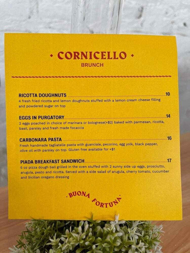 Cornicello - New York, NY menu_pic