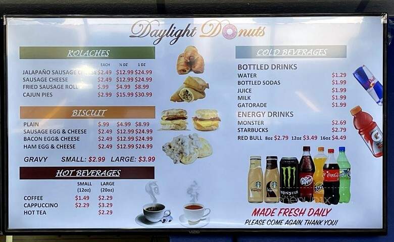 Daylight Donuts - Olathe, KS menu_pic