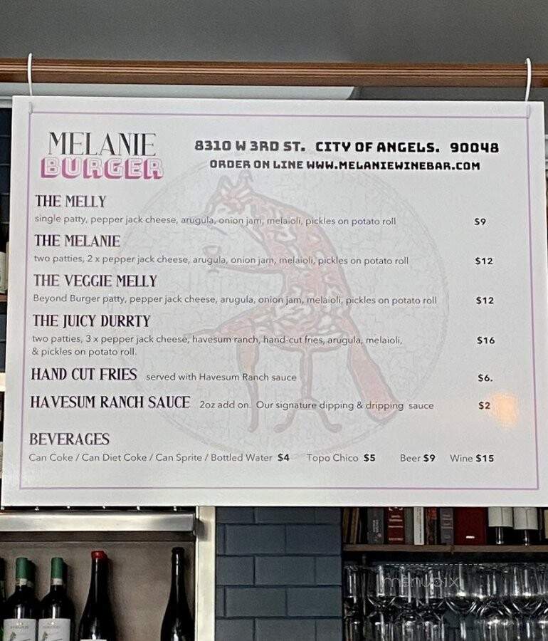 Melanie - Los Angeles, CA menu_pic