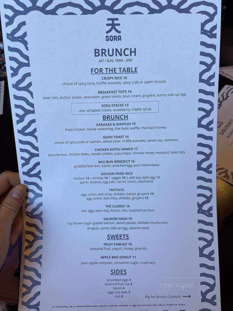 Sora - Cleveland, OH menu_pic
