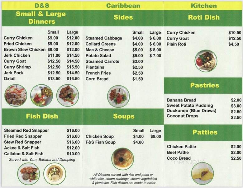 D & S Caribbean Kitchen - Bethlehem, PA menu_pic