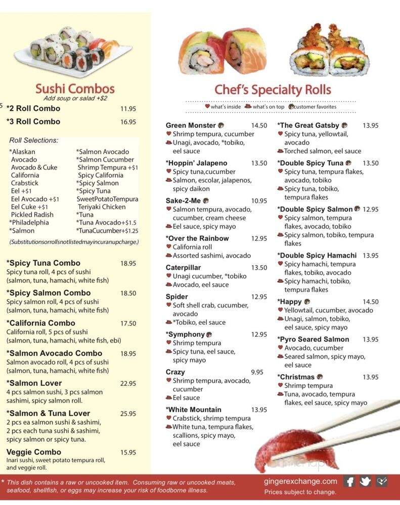 Ginger Exchange Express - Arlington, MA menu_pic