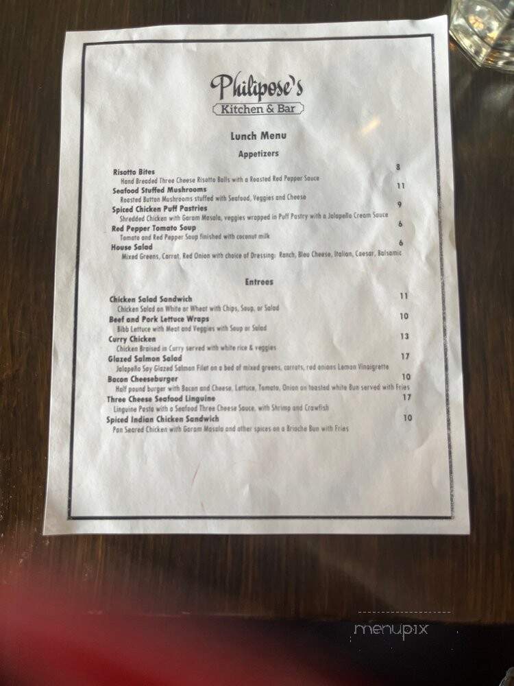 Philipose's - Magnolia, TX menu_pic