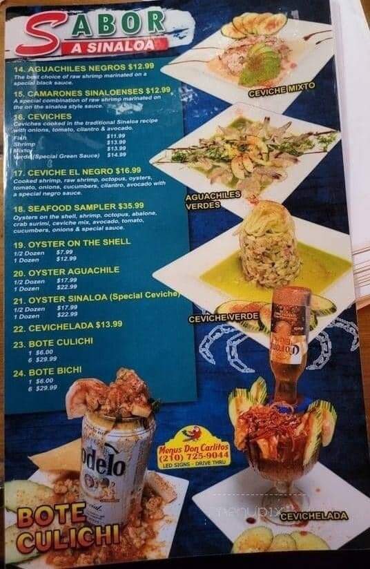 Sabor A La Mexicana - San Antonio, TX menu_pic