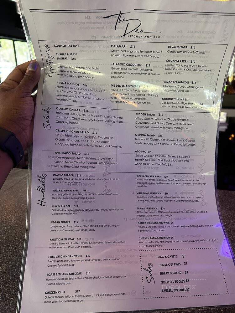 The Den Kitchen and Bar - Fort Lauderdale, FL menu_pic