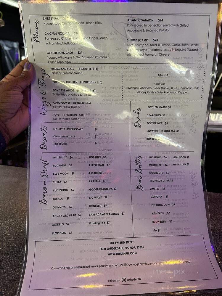 The Den Kitchen and Bar - Fort Lauderdale, FL menu_pic
